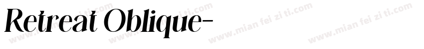 Retreat Oblique字体转换